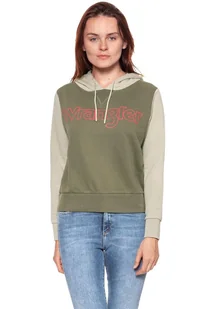 Wrangler, Bluza damska, Kabel Hoodie Dusty Olive W6078Hq45, rozmiar S - Bluzy damskie - miniaturka - grafika 1