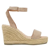 Espadryle damskie - Espadryle DeeZee JSZ2022-06 Beżowy - miniaturka - grafika 1
