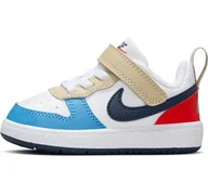 Buty dla dziewczynek - Nike Court Borough Low Recraft Buty dla niemowląt i małych dzieci, białe/Thunder Blue-Lt Crimson, 23,5 EU, White Thunder Blue Lt Crimson, 23.5 EU - miniaturka - grafika 1