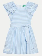 Sukienki i spódniczki dla dziewczynek - United Colors Of Benetton Sukienka codzienna 4ETMCV02M Niebieski Regular Fit - miniaturka - grafika 1