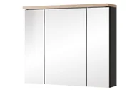 Szafki łazienkowe - Szafka łazienkowa wisząca z lustrem Szynaka Meble Swing 80 cm czarny mat TH-100-1889 - miniaturka - grafika 1