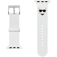 Akcesoria do smartwatchy - Apple KARL LAGERFELD Karl Lagerfeld Silicone Choupette Head Pasek do Watch 38/40/41 mm (biały) KLAWMSLCW - miniaturka - grafika 1