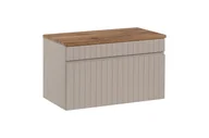 Szafki łazienkowe - KASZMIROWA Szafka Łazienkowa pod Umywalkę z BLATEM 80 cm FREZOWANY FRONT - miniaturka - grafika 1