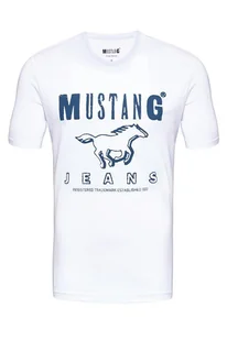 Mustang, T-shirt męski, Basic Print Tee General White 1008372 2045, rozmiar XXL - Koszulki męskie - miniaturka - grafika 1