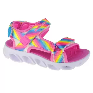 Sandały damskie - Buty do chodzenia dla dzieci Skechers Hypno Splashrainbow Lights - grafika 1