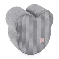 Zestawy mebli dla dzieci - Misioo Pufa Miś 46X25 Cm Szary Sztruks Premium - miniaturka - grafika 1