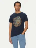 Koszulki męskie - Blend T-Shirt 20717764 Granatowy Regular Fit - miniaturka - grafika 1