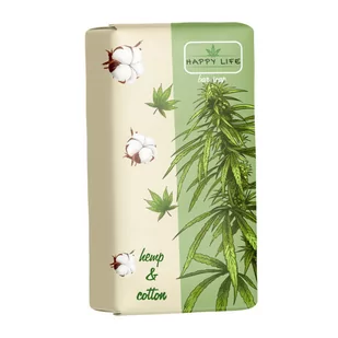 Happy Life, Mydło Toaletowe Konopie I Bawełna, 180g - Mydła - miniaturka - grafika 1