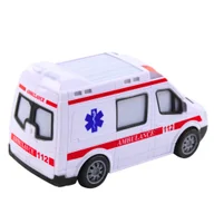Samochody i pojazdy dla dzieci - NA BATERIE KARETKA AMBULANS ŚWIATŁA DŹWIĘKI BIAŁY 1SZT - miniaturka - grafika 1