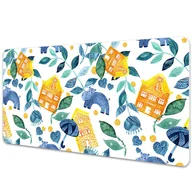 Podkładki na biurko - Podkładka ochronna na biurko Hipopotamy 90x45 cm - miniaturka - grafika 1