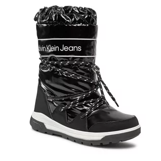 Buty dla dziewczynek - Śniegowce Calvin Klein Jeans V3A6-80713-1486 S Black 999 - grafika 1