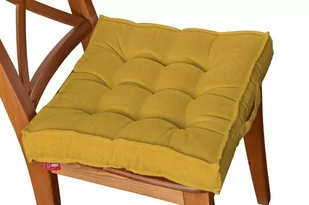 Dekoria Siedzisko Kuba na krzesło musztardowy szenil 40 × 40 × 6 cm Etna 210-705-04 - Meble modułowe i akcesoria - miniaturka - grafika 1