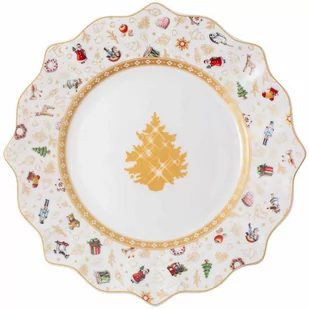 Villeroy & Boch Talerz śniadaniowy (biało-złoty) Anniversary Edition 2020 Toys Delight - Pozostałe akcesoria świąteczne - miniaturka - grafika 1