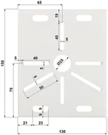 Akcesoria do monitoringu - BLACHA MONTAŻOWA BM-130X160 - miniaturka - grafika 1