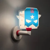 Lampy ścienne - Dalber Blue Hero kinkiet z wtyczką, biały/niebieski - miniaturka - grafika 1