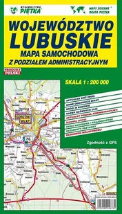 Województwo Lubuskie 1:200 000 mapa samochodowa - Wydawnictwo Piętka - mapa - Obcojęzyczne przewodniki, mapy i atlasy - miniaturka - grafika 1