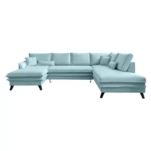 Jasnoniebieska rozkładana sofa w kształcie litery "U" Miuform Charming Charlie, prawostronna - Narożniki - miniaturka - grafika 1