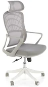 Fotele i krzesła biurowe - Elior Popielaty fotel obrotowy z regulowanym zagłówkiem D5-F63 - miniaturka - grafika 1