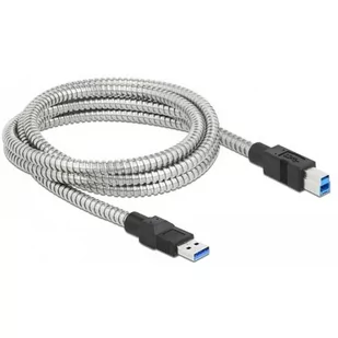 Delock USB-B 2.0m metalowy 86779 - Kable USB - miniaturka - grafika 2