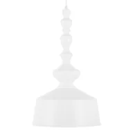 Lampy sufitowe - Beliani Lampa wisząca biała DRIVA - miniaturka - grafika 1