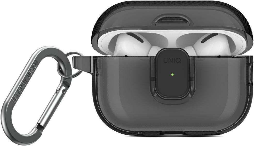 Etui UNIQ Glase Pro do Apple AirPods Pro 2 Lock Case dymny