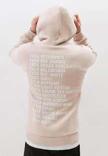 Bluza z kapturem FXCK - beżowy - Bluzy męskie - miniaturka - grafika 1