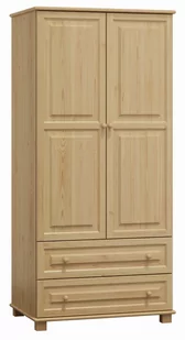 Outlet - Szafa drewniana 2D nr4 wieszak S90 sosna - Dom i wnętrze OUTLET - miniaturka - grafika 1