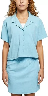 Koszule damskie - Urban Classics Damska koszula Ladies Towel Resort Shirt balticblue S, Balticblue, S - grafika 1