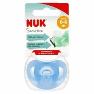 Smoczki uspokajające - Nuk Smoczek uspokajający silikonowy 0-6m Sensitive 10729139 - miniaturka - grafika 1