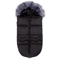 Śpiworki dla dzieci - Śpiworek do wózka 4w1, śpiwór z futerkiem do sanek, gondoli 90 cm czarny SB0020 - miniaturka - grafika 1