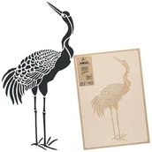 Szablony malarskie - Nakleo szablon malarski wielokrotny // STOJĄCY ŻURAW #2 - MEDIUM (45x65cm) - miniaturka - grafika 1