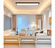 Lampy sufitowe - Brilagi - LED Oświetlenie łazienkowe FRAME LED/50W/230V 3000/4000/6000K IP44 czarny - miniaturka - grafika 1