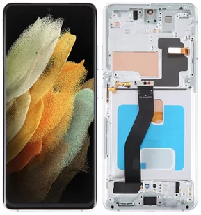 Wyświetlacz LCD + ekran dotykowy Samsung Galaxy S21 Ultra 5G SM-G998B OLED Ramka srebrna - Części serwisowe do telefonów - miniaturka - grafika 1
