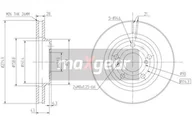 Tarcze hamulcowe - MAXGEAR Tarcza hamulcowa 19-2562 - miniaturka - grafika 1