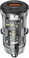 Ładowarki samochodowe - Ładowarka samochodowa Usams C32 30W Fast Charge Black (6958444901404) - miniaturka - grafika 1