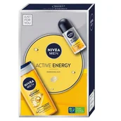 Zestawy kosmetyków męskich - Nivea, Men Zestaw Prezentowy Active Energy Deo Roll-On + Żel Pod Prysznic - miniaturka - grafika 1