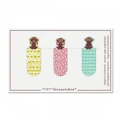 Przybory szkolne - Moses Zakładki Magnetyczne Małpki 3 sztuki - miniaturka - grafika 1