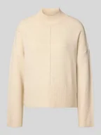 Swetry damskie - Sweter z dzianiny o kroju relaxed fit z dodatkiem wełny model ‘WHITNEY’ - miniaturka - grafika 1