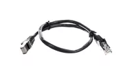 Patchcordy - Kabel krosowy patchcord F/utp kat.5e Cca czarny 0, - miniaturka - grafika 1
