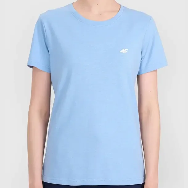 Koszulka Damska 4F T-shirt Basic Bawełniany Sportowy Regular Niebieski XXL