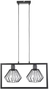 Sigma Saga lampa wisząca 2-punktowa czarna 31616 31616 - Lampy sufitowe - miniaturka - grafika 1