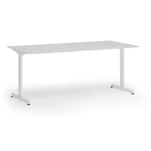 Biurko PRIMO BETA, 1800 x 900 mm, podstawa biała, biały - Biurka - miniaturka - grafika 1
