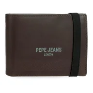 Portfele - Pepe Jeans Głęboki portfel z elastyczną wstążką Brązowy 11,5x8,5x1 cm Skóra by Joumma Bags, Brązowy brązowy, Talla única, Portfel z elastyczną tasiemką - miniaturka - grafika 1