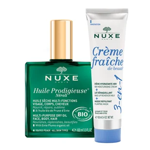 Zestaw Nuxe Huile Prodigieuse Neroli, suchy olejek do ciała, twarzy i włosów, 100 ml + krem nawilżający 3w1, 100 ml za 1 grosz - Olejki do ciała i włosów Zestaw Nuxe Huile Prodigieuse Neroli, suchy olejek do ciała, twarzy i włosów, 100 ml + krem nawilżający 3w1, 100 ml za 1 grosz - Olejki do ciała i włosów - miniaturka - grafika 1