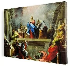 Zesłanie Ducha Świętego, obraz religijny na płótnie - Ikony i obrazy sakralne - miniaturka - grafika 1