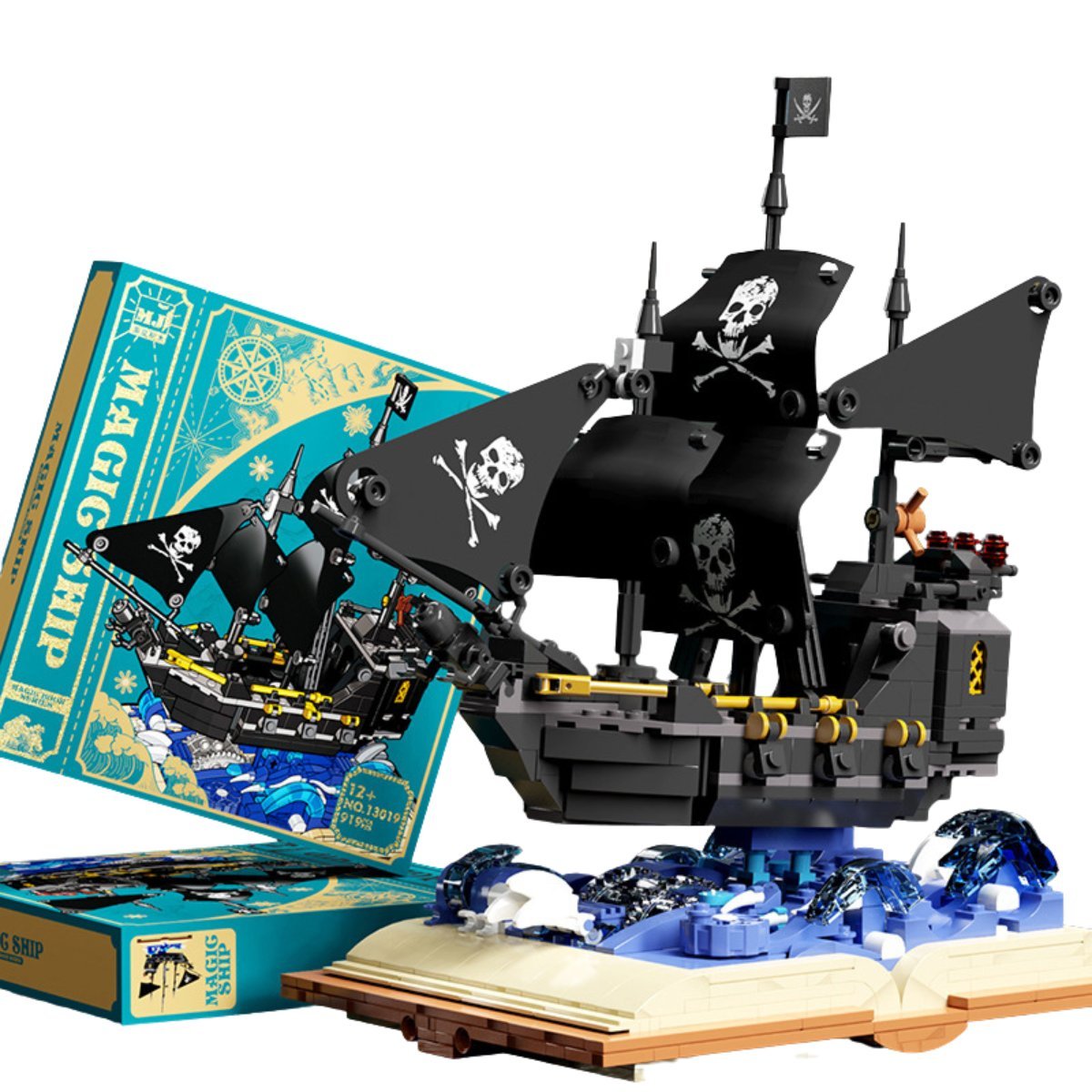 Klocki MJI 13019 – Statek Piracki Czarna Perła, 919 elementów – Magic Book Series