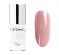 Lakiery hybrydowe - Neonail Cover Base Protein baza pod lakier hybrydowy 12387 Natural Nude 7,2 ml - miniaturka - grafika 1