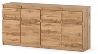 Szafki RTV - Komoda 5 Szuflad Szafka Nowoczesna Rtv 200cm Salon Sypialnia Dąb Wotan - miniaturka - grafika 1