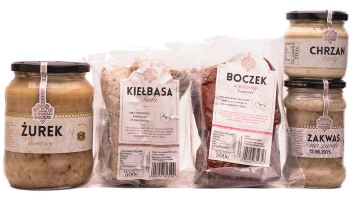Zestaw Wielkanocna Klasyka - Schronisko Bukowina żurek domowy chrzan kiełbasa boczek zakwas na żurek