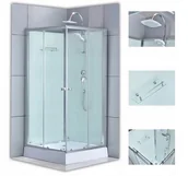 Kabiny z hydromasażem - Kabina prysznicowa kwadratowa zabudowana 90x90 WSH-308 - miniaturka - grafika 1